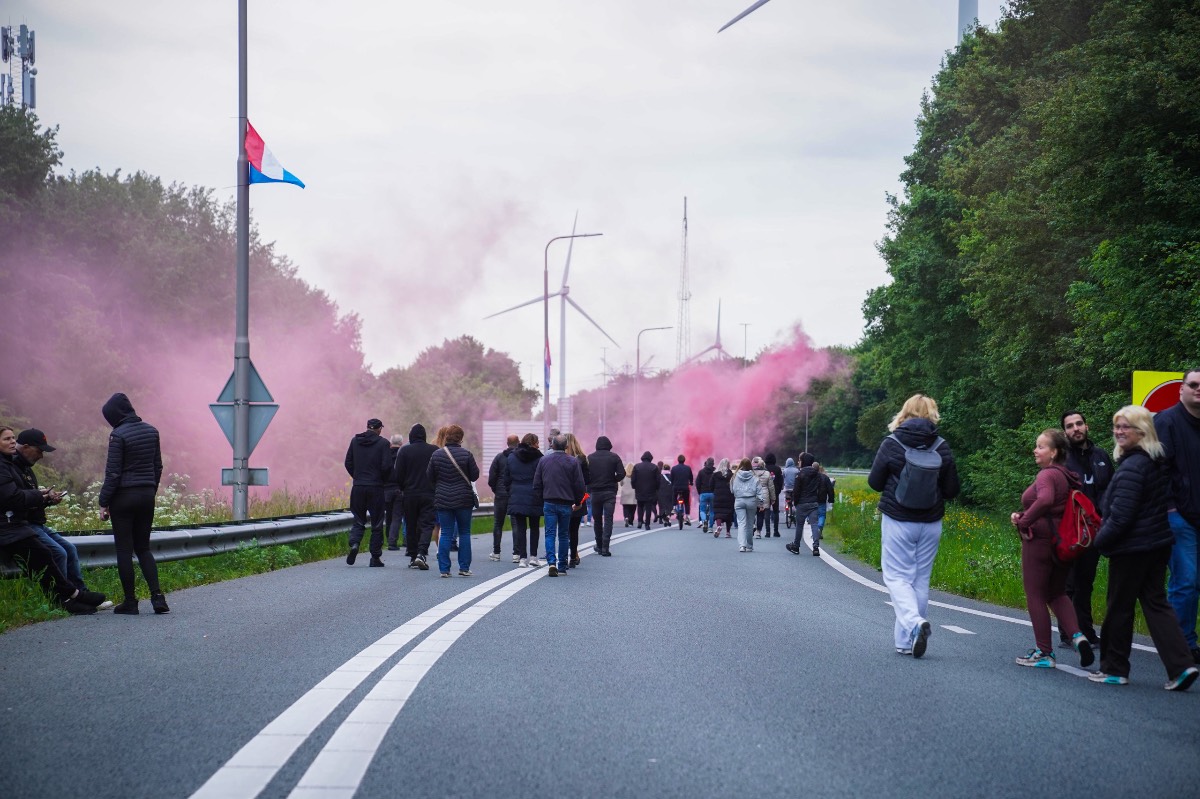 snelweg demonstratie