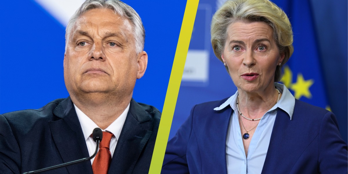 Von der Leyen en Orban Von der Leyen en Orban